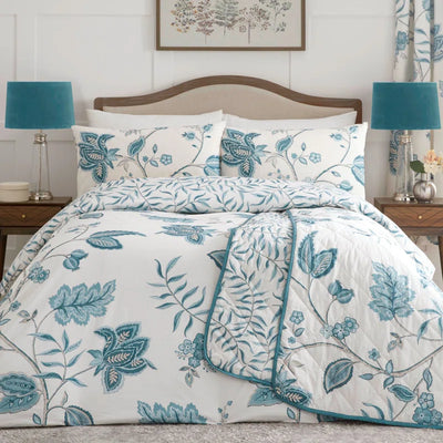 Polyester Floral Duvet Cover Set with Pillowcases