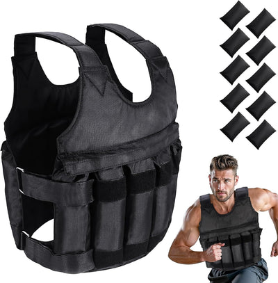 5-20 Kg Weighted Vest Gym Running Fitness Sports Training Weight Loss Jacket UK
