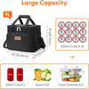Lunch Bag 8.5L 12 Can Insulated Lunch Box Soft Cooler Cooling Tote for Adult Men Women, Black
