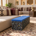 Arabic Majlis Armrest Insert 50x20x20cm Blue Strip Recon Foam Extra Hard Firm