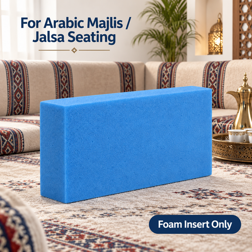 Arabic Majlis Jalsa Backrest Insert 60cm Blue High Density Foam Firm
