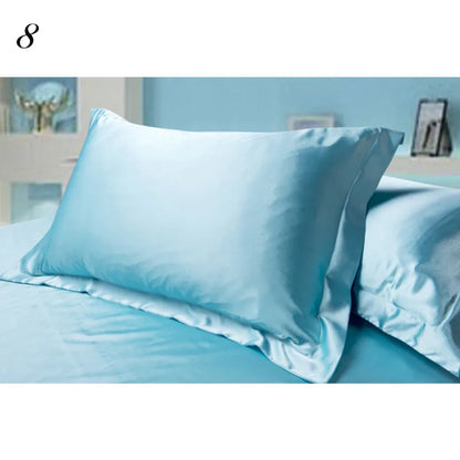 Altasawuq 1pc Pure Emulation Silk Satin Pillowcase Single Pillow Cover Multicolour 48 x 74cm