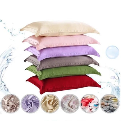 Altasawuq 1pc Pure Emulation Silk Satin Pillowcase Single Pillow Cover Multicolour 48 x 74cm