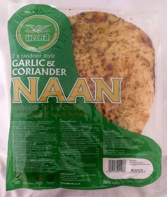 GWL Heera Garlic & Coriander Naan -2Pack