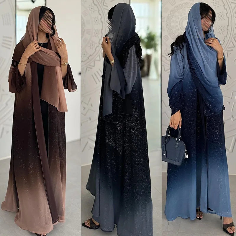 Altasawuq Eid Muslim Abaya Women Cardigan Jalabiya Morocco Party Dresses Dubai Sparkling Abayas Kaftan Vestidos Arab Long Robe 2024