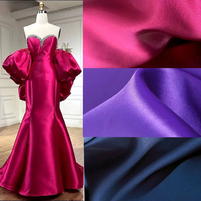 Altasawuq Red Mikado Fabric Wedding Dress Bride Luxury style