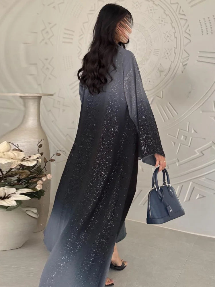 Altasawuq Eid Muslim Abaya Women Cardigan Jalabiya Morocco Party Dresses Dubai Sparkling Abayas Kaftan Vestidos Arab Long Robe 2024