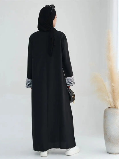 Altasawuq Ramadan Eid Black Dubai Muslim Modest Kaftan Dress Abaya Islam Kebaya Caftan Marocain Abayas For Women Robe Femme Musulmaan