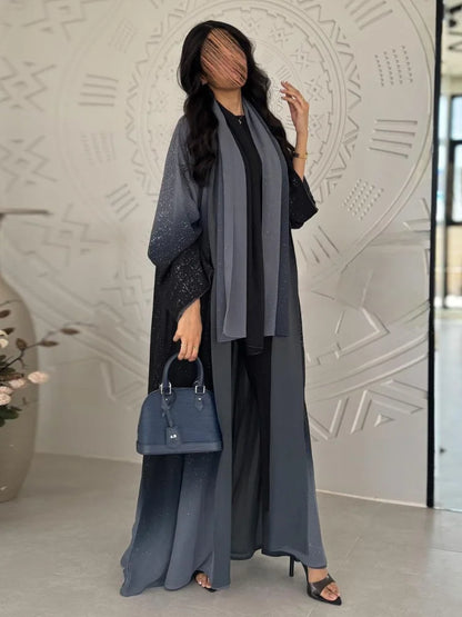 Altasawuq Eid Muslim Abaya Women Cardigan Jalabiya Morocco Party Dresses Dubai Sparkling Abayas Kaftan Vestidos Arab Long Robe 2024