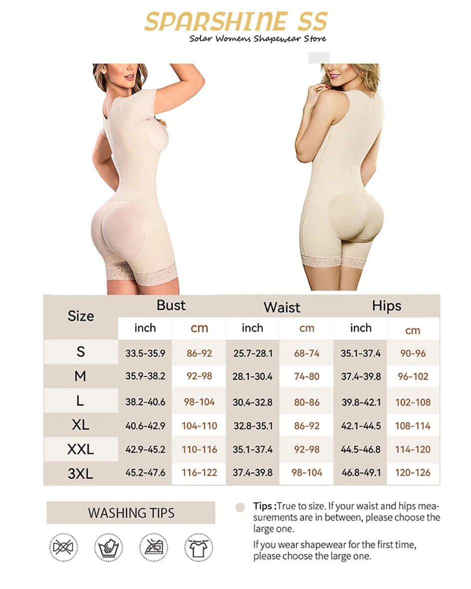 Fajas Colombianas Body Shaper Girdles for Women Tummy Control Post Surgery Compression Female Butt Lifter Shapewear Bodysuits