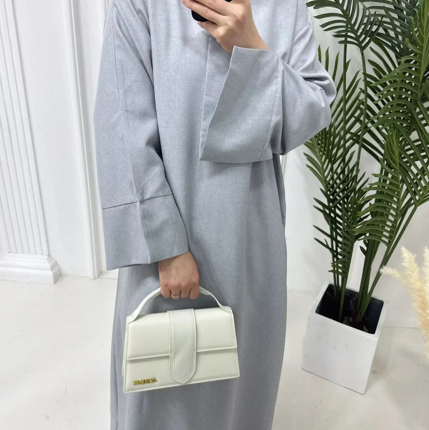 Altasawuq Cotton Linen Closed Abaya Dress Türkiye Casual Plain Abayas for Women Dubai Luxury Ramadan Islamic Kaftan Muslim Hijab Robe