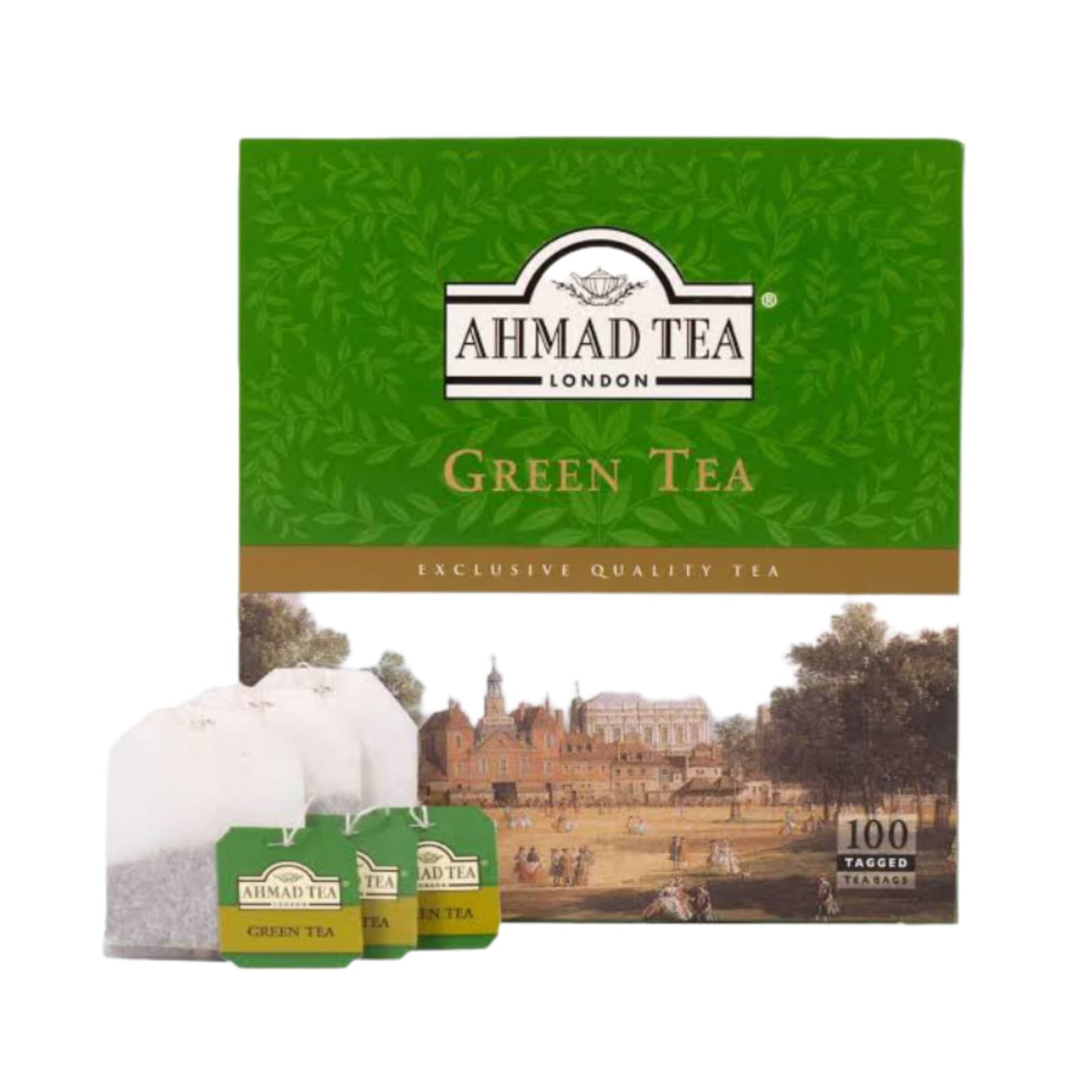 A box of Ahmed Tea Green Tea