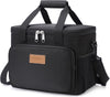 Lunch Bag 8.5L 12 Can Insulated Lunch Box Soft Cooler Cooling Tote for Adult Men Women, Black