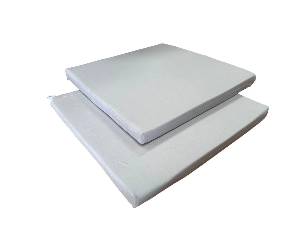 Square waterproof garden chair cushion, 43cm by 43cm