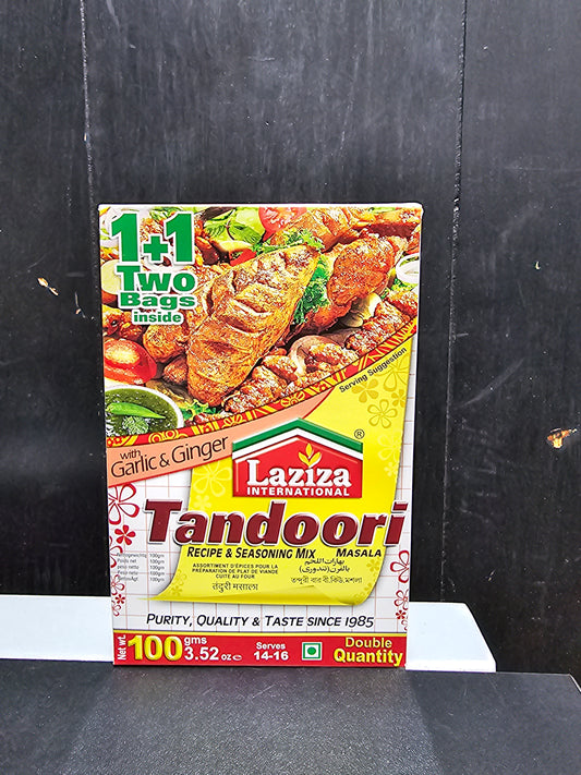 Laziza Tandoori Masala Recipe and Seasoning Mix with Ginger and Garlic