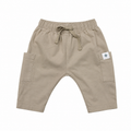 Khaki cotton baby harem pants newborn joggers