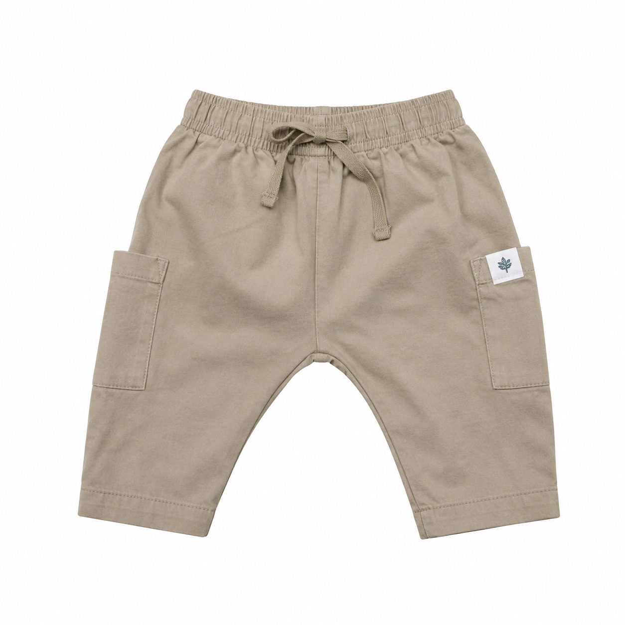 Khaki cotton baby harem pants newborn joggers
