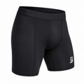 Black compression rashguard shorts for MMA BJJ grappling training