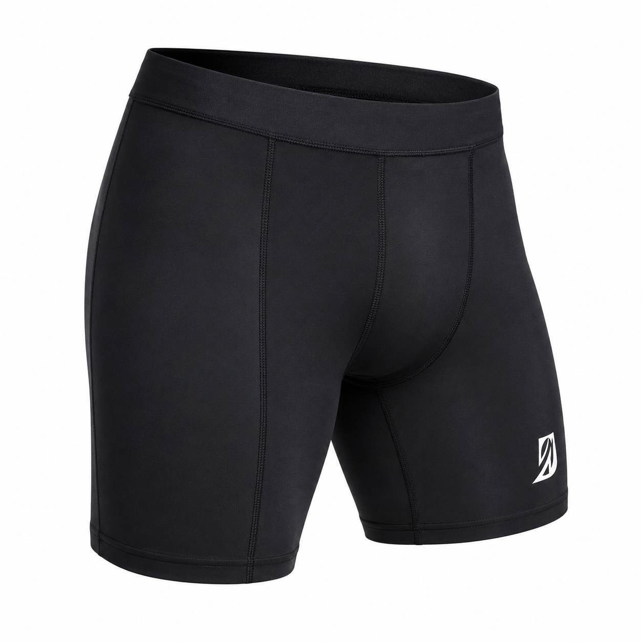 Black compression rashguard shorts for MMA BJJ grappling training