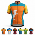 Men's short sleeve cycling jersey in multiple bright colourways