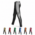 Compression leggings in grey gold red green blue orange and pink colourways